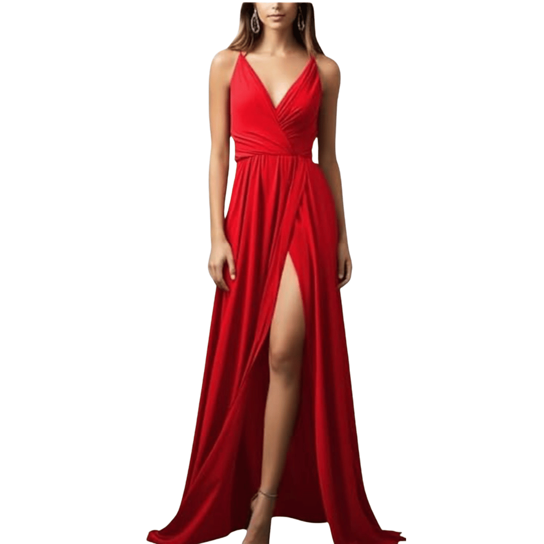 Vestido de fiesta largo sencillo