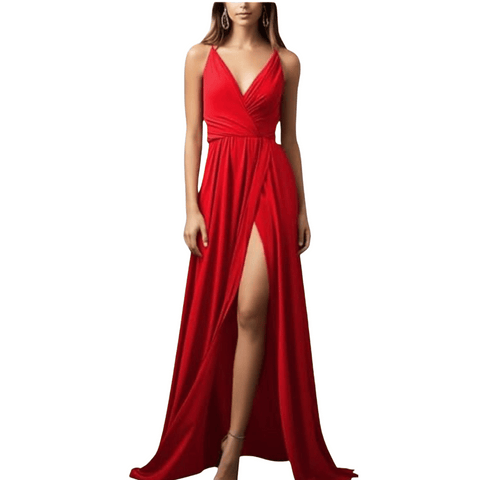 Vestido de fiesta largo sencillo